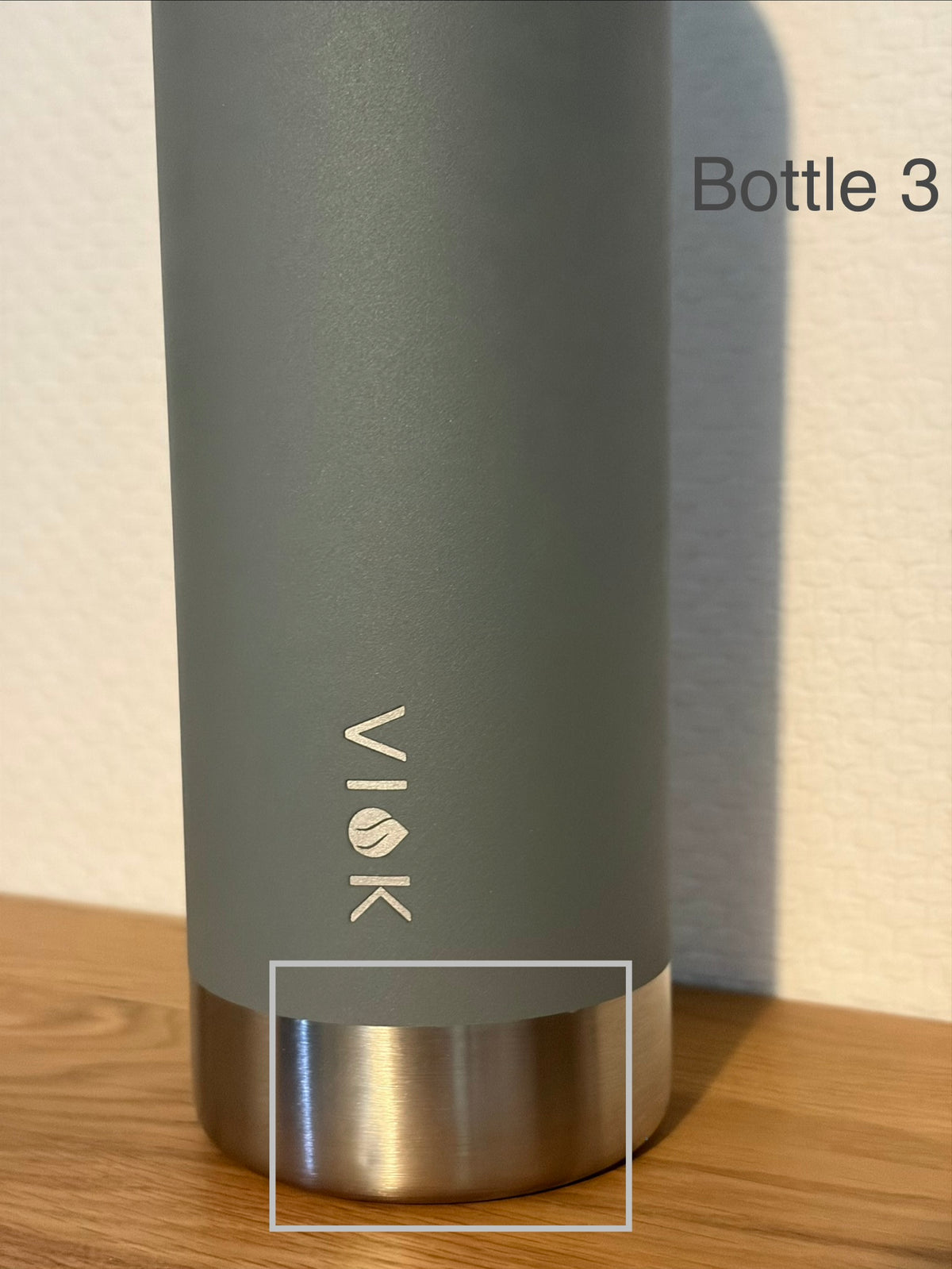 B-Ware - VIOK 1,3 L Edelstahlflasche für Aarke Carbonator 2 & 3, Smeg SKC01 mit Active Loop Mattgrau